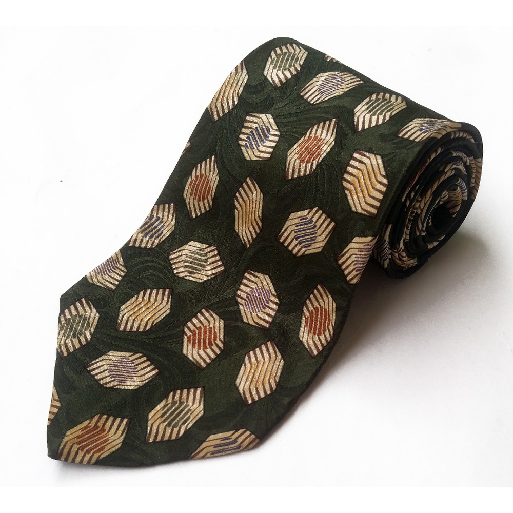 Vintage Pierre Balmain Silk Abstract All Over Print Tie